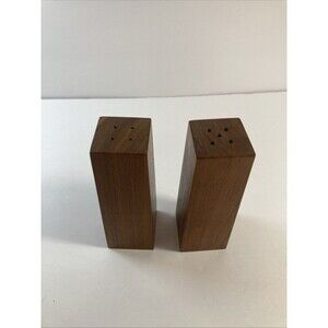 Vintage MCM wood Salt and Pepper Shakers
